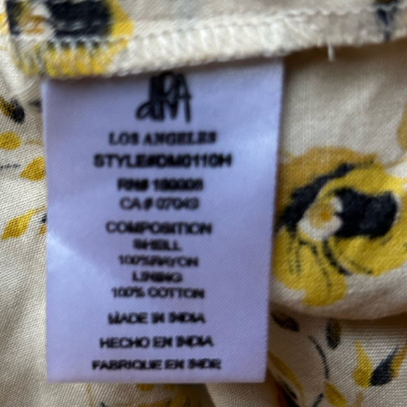 Anthropologie dRA Los Angeles Floral, yellow Dress midi - Picture 5 of 10